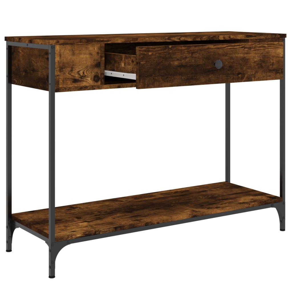 Console Table Smoked Oak 100x34,5x75 cm Engineered Wood