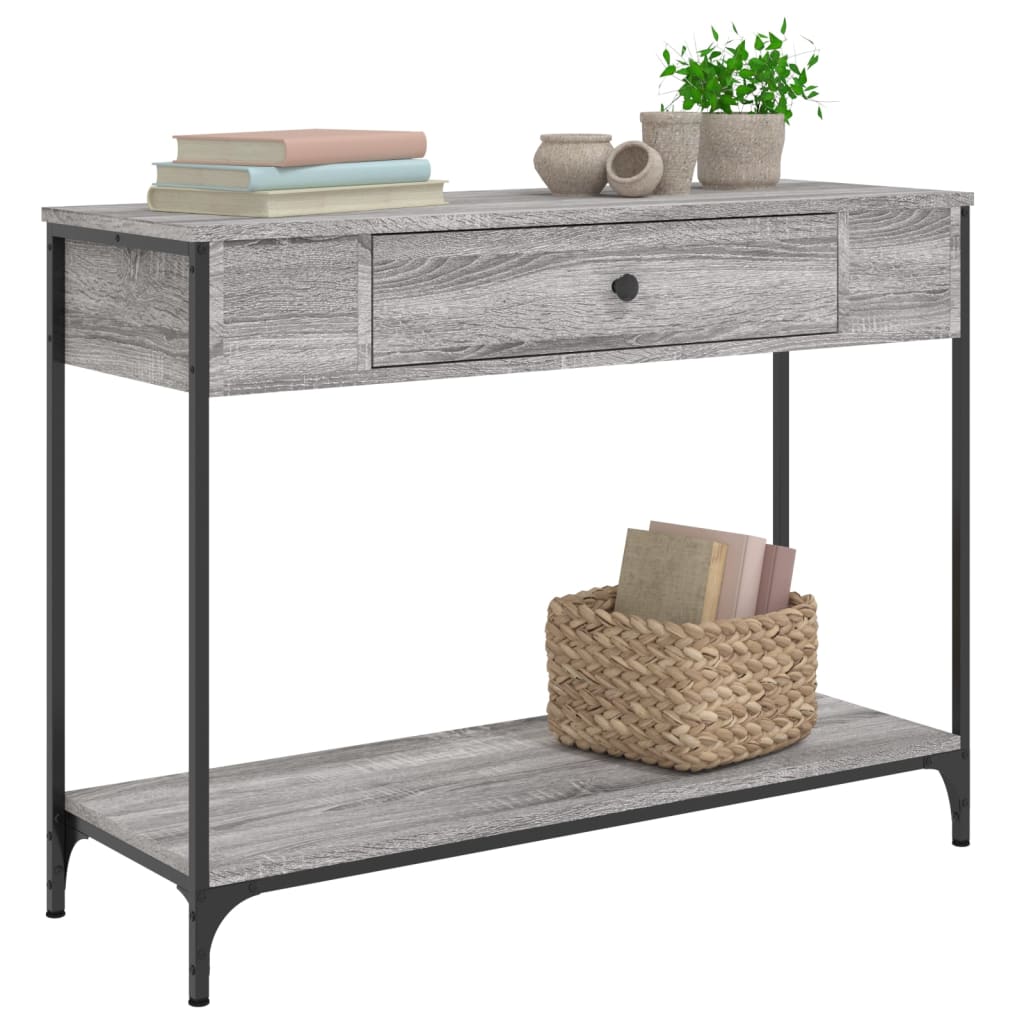 Console Table Grey Sonoma 100x34,5x75 cm Engineered Wood