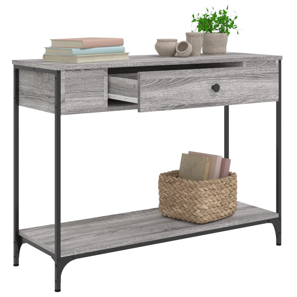 Console Table Grey Sonoma 100x34,5x75 cm Engineered Wood