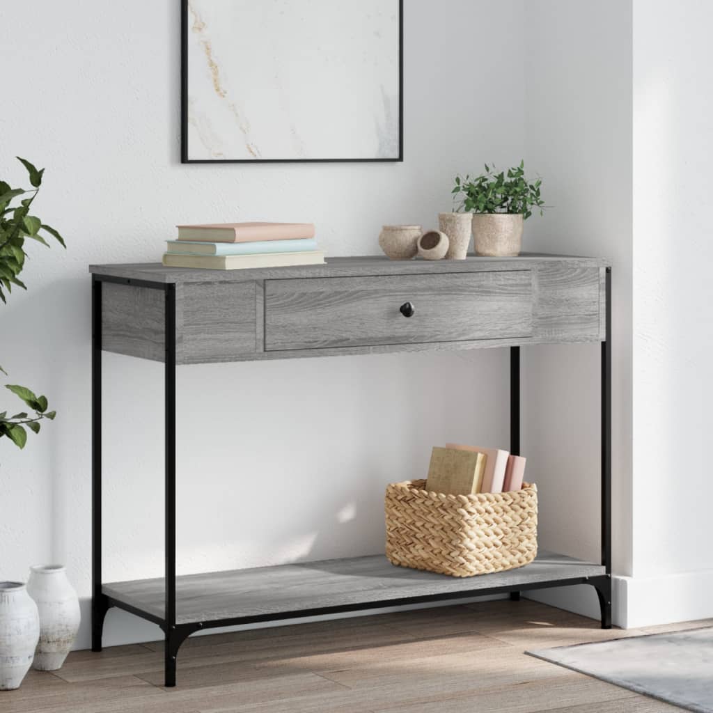 Console Table Grey Sonoma 100x34,5x75 cm Engineered Wood