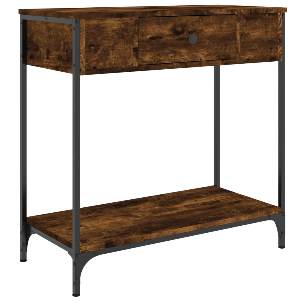Console Table Smoked Oak 75x34,5x75 cm Engineered Wood