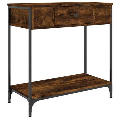 Console Table Smoked Oak 75x34,5x75 cm Engineered Wood