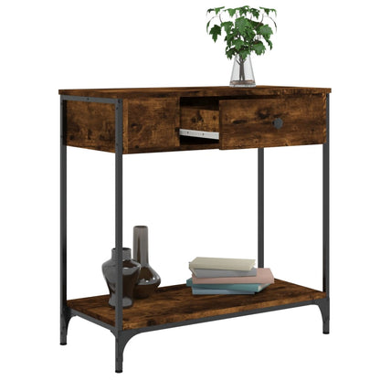 Console Table Smoked Oak 75x34,5x75 cm Engineered Wood