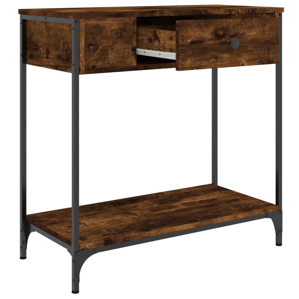 Console Table Smoked Oak 75x34,5x75 cm Engineered Wood