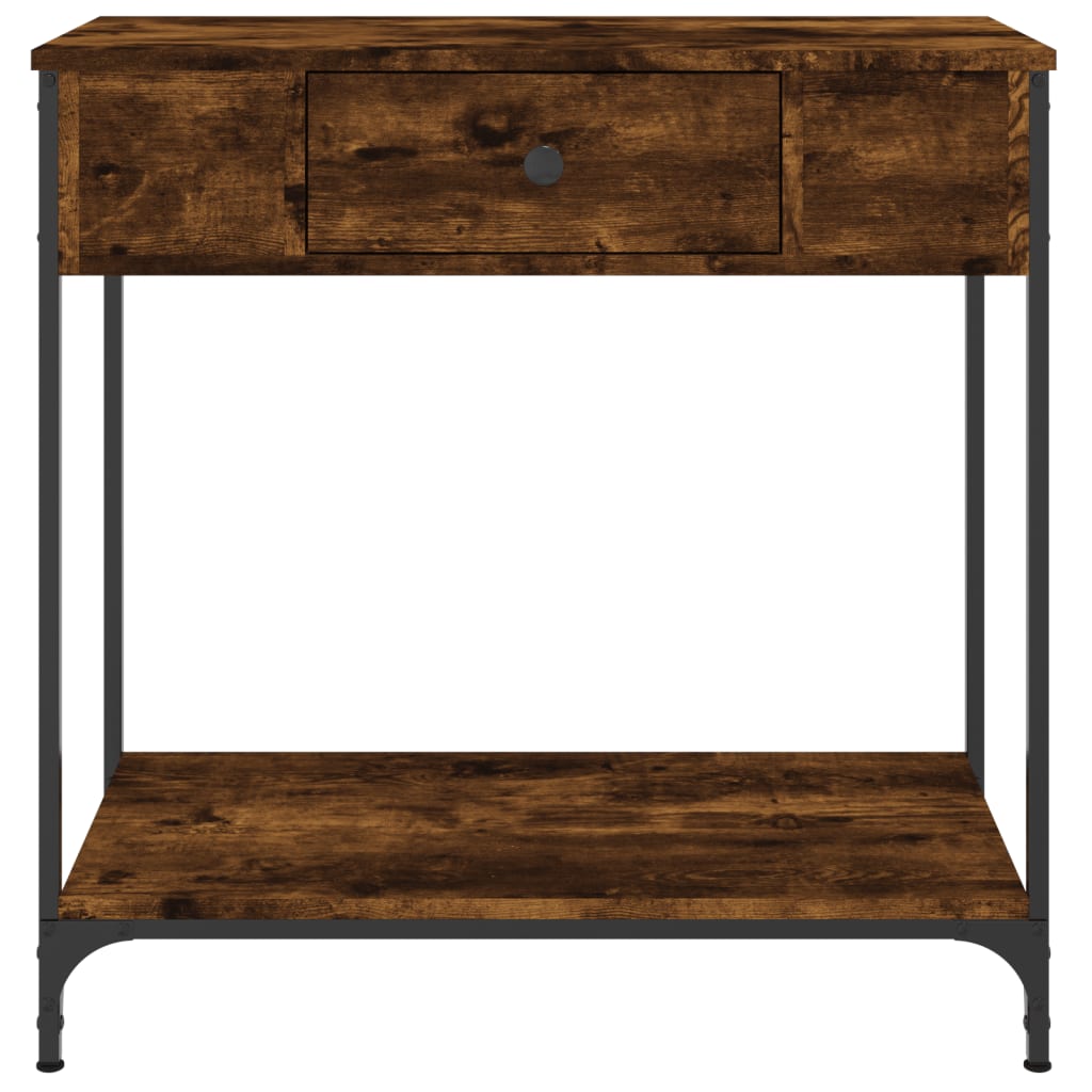 Console Table Smoked Oak 75x34,5x75 cm Engineered Wood