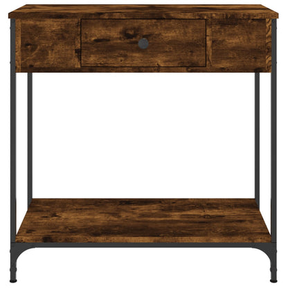 Console Table Smoked Oak 75x34,5x75 cm Engineered Wood