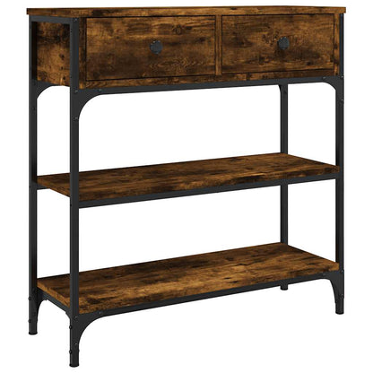 Console Table Smoked Oak 72,5x25x75 cm Engineered Wood