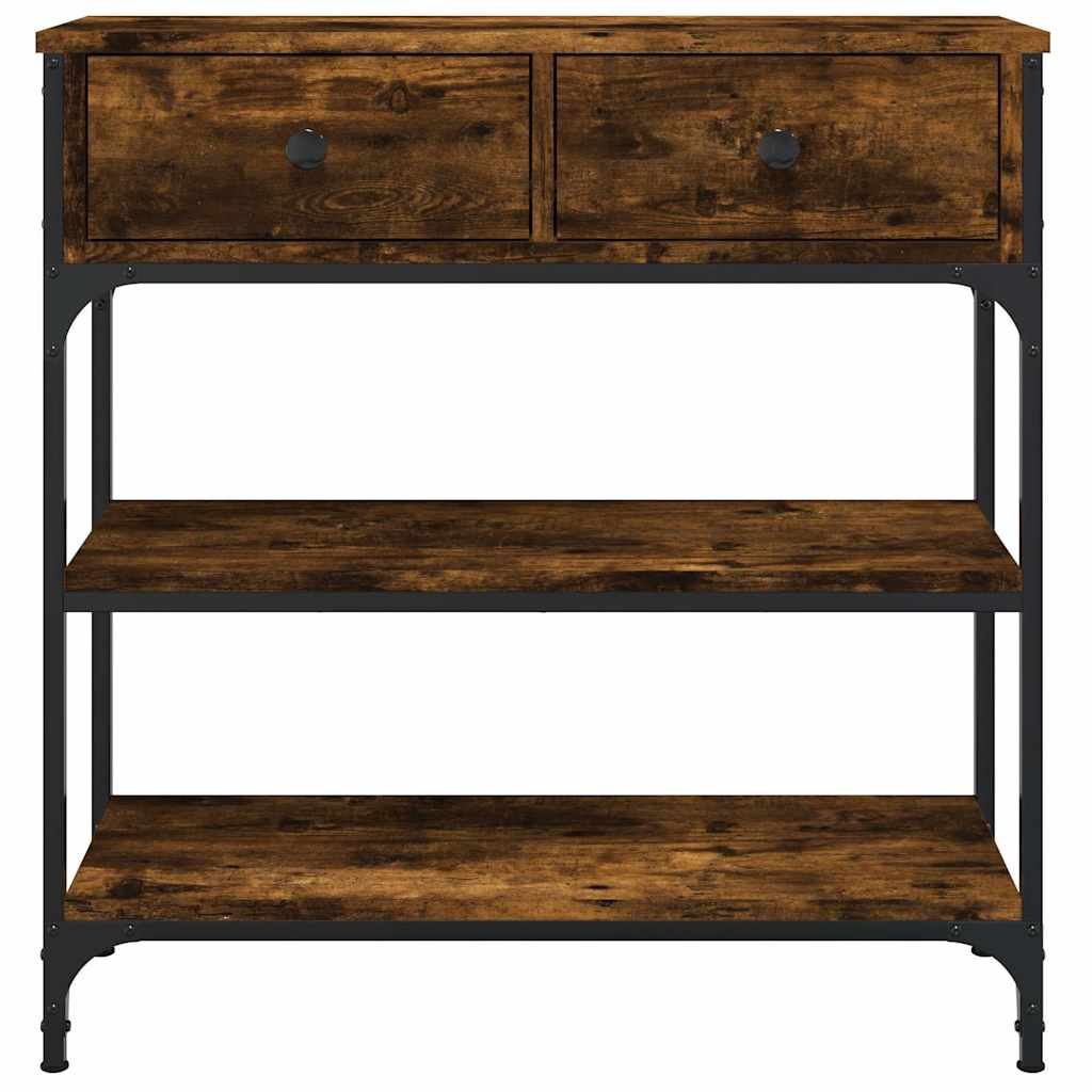 Console Table Smoked Oak 72,5x25x75 cm Engineered Wood