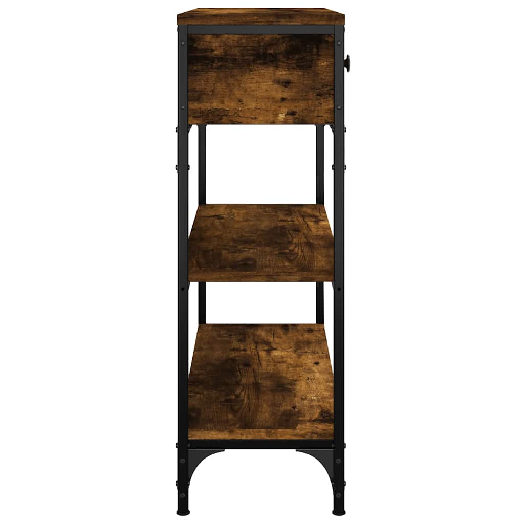 Console Table Smoked Oak 72,5x25x75 cm Engineered Wood