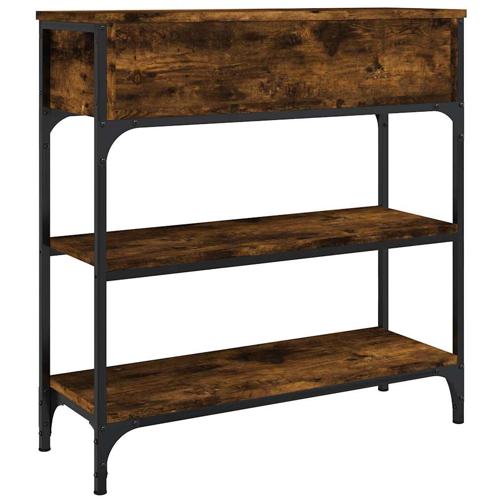 Console Table Smoked Oak 72,5x25x75 cm Engineered Wood