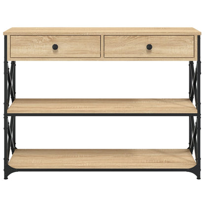 Console Table Sonoma Oak 100x28x75 cm Engineered Wood