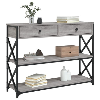 Console Table | Grey Sonoma | Engineered wood | 100x28x75 cm