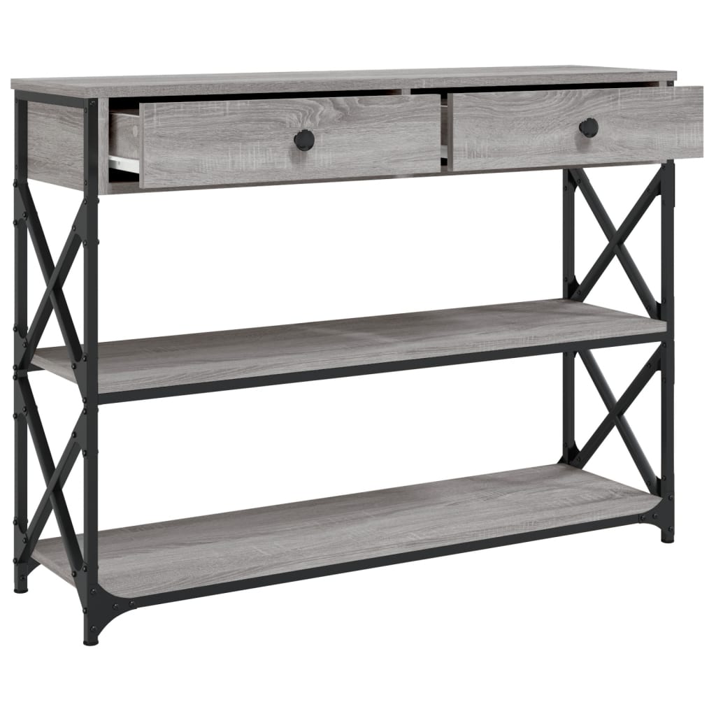 Console Table | Grey Sonoma | Engineered wood | 100x28x75 cm