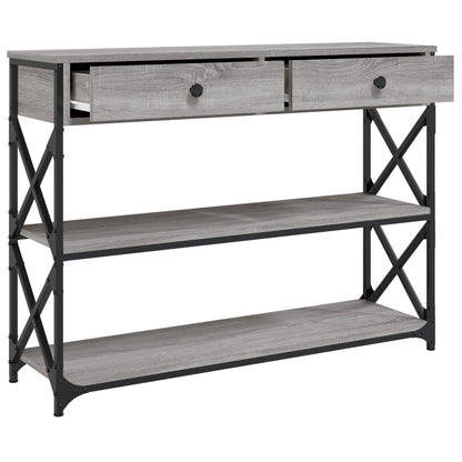 Console Table | Grey Sonoma | Engineered wood | 100x28x75 cm