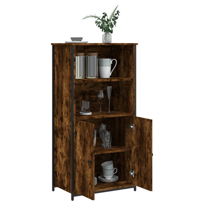 Highboard Smoked Oak 62x36x121.5 cm Engineered Wood