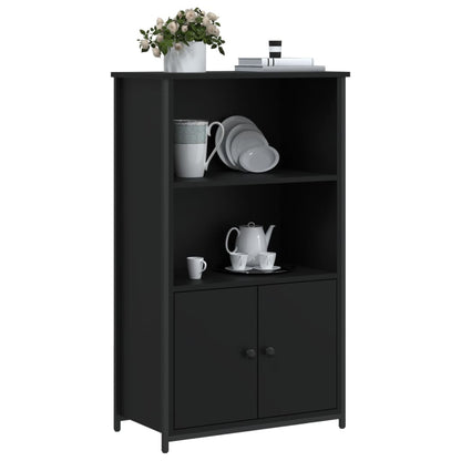 Highboard Black 62x32x103.5 cm Engineered Wood