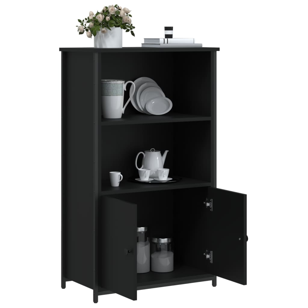 Highboard Black 62x32x103.5 cm Engineered Wood