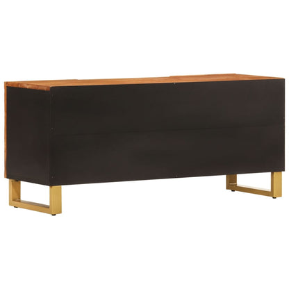 TV Cabinet Brown and Black 105x33,5x46 cm Solid Wood Mango