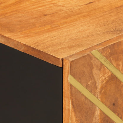TV Cabinet Brown and Black 105x33,5x46 cm Solid Wood Mango