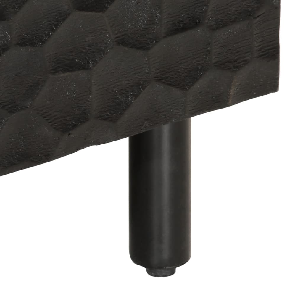 Coffee Table Black 80x50x40 cm Solid Wood Mango