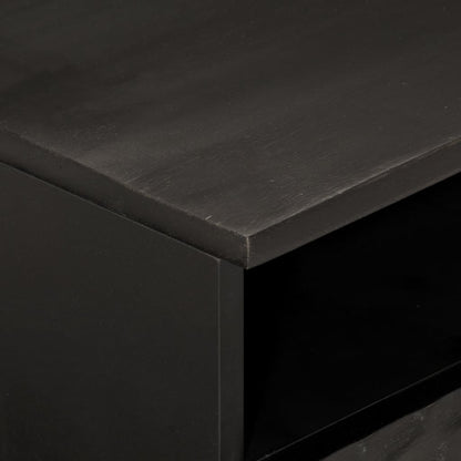 Coffee Table Black 80x54x40 cm Solid Wood Mango