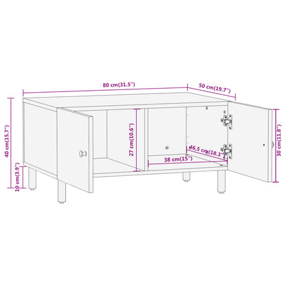 Coffee Table 80x50x40 cm Solid Wood Mango