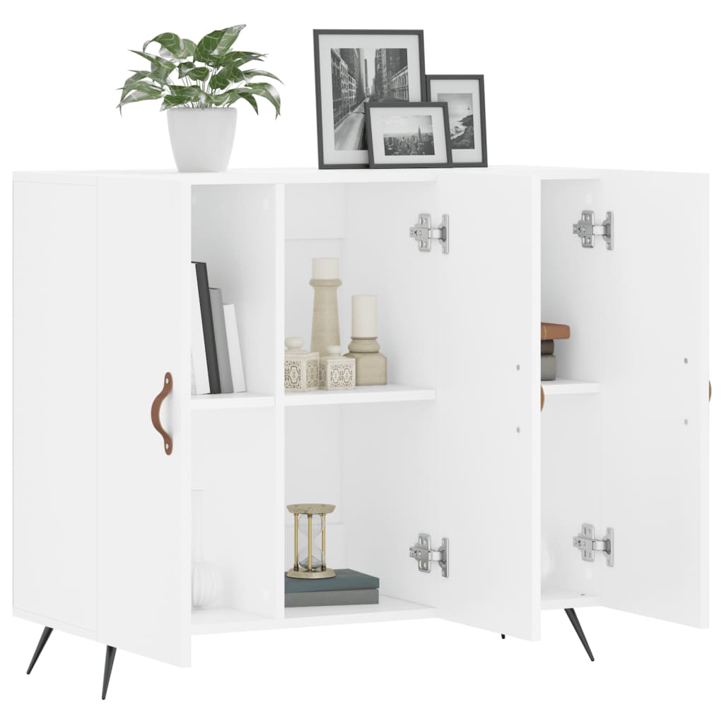 Sideboard White 90x34x80 cm Engineered Wood