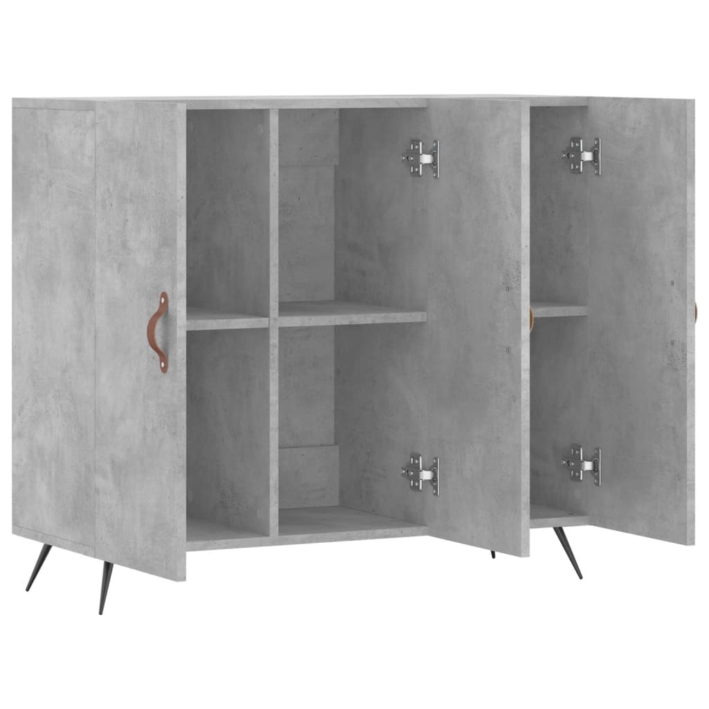 Sideboard Concrete Grey 90x34x80 cm Engineered Wood