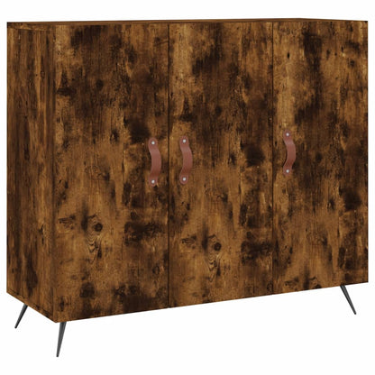 Sideboard Smoked Oak 90x34x80 cm Engineered Wood