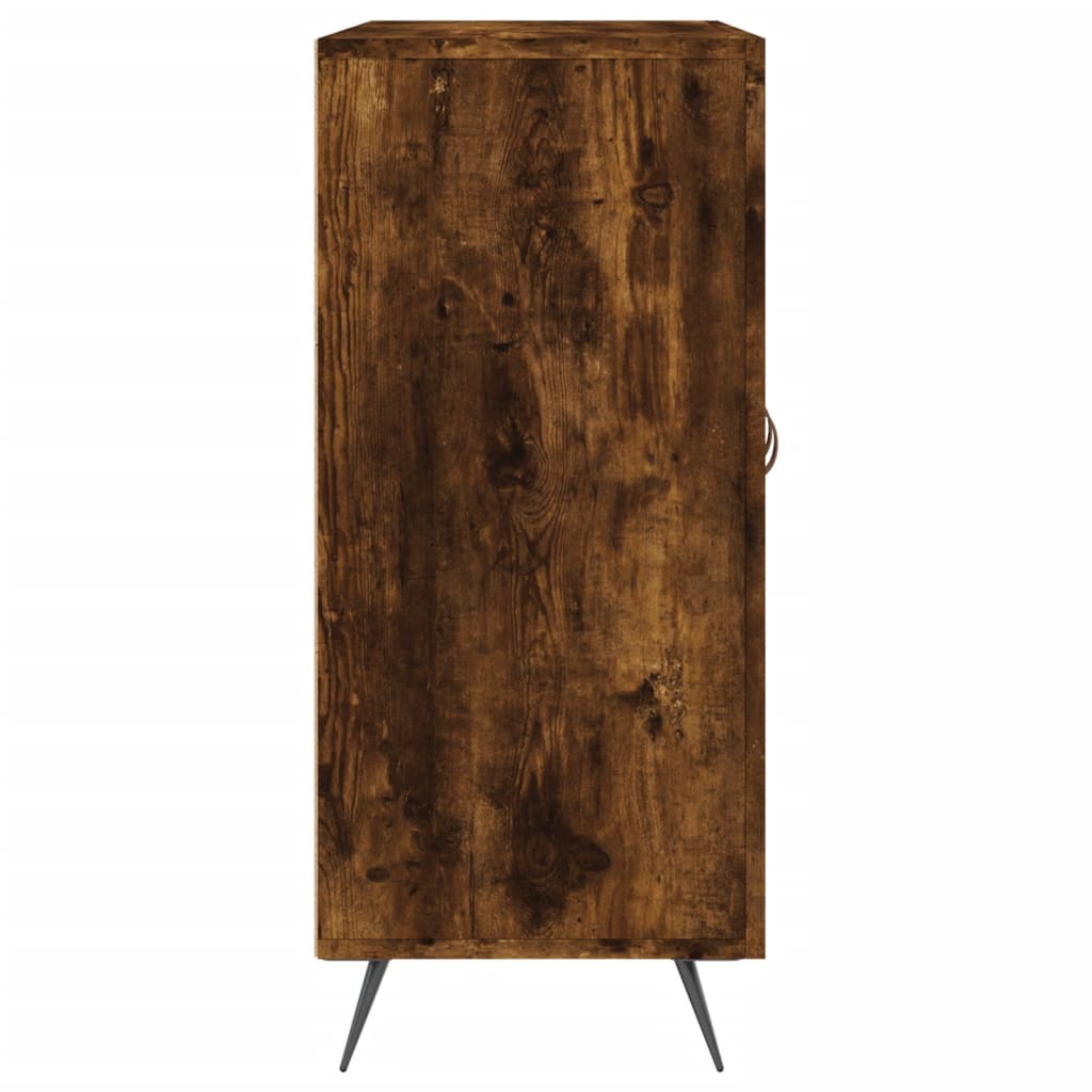Sideboard Smoked Oak 90x34x80 cm Engineered Wood