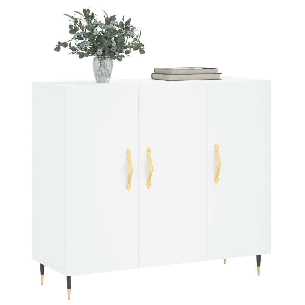 Sideboard White 90x34x80 cm Engineered Wood