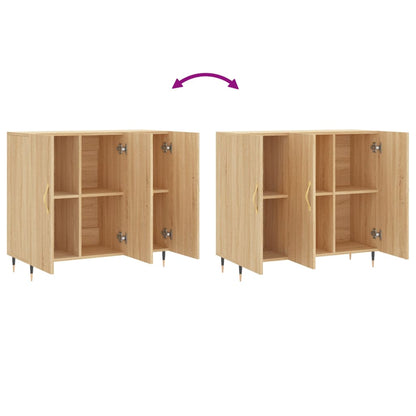 Sideboard Sonoma Oak 90x34x80 cm Engineered Wood
