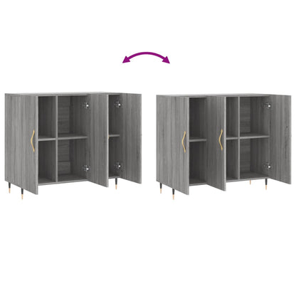 Sideboard Grey Sonoma 90x34x80 cm Engineered Wood