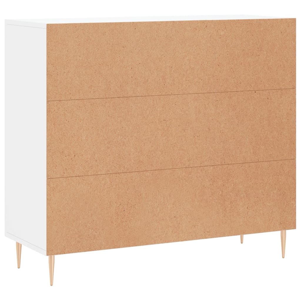 Sideboard White 90x34x80 cm Engineered Wood