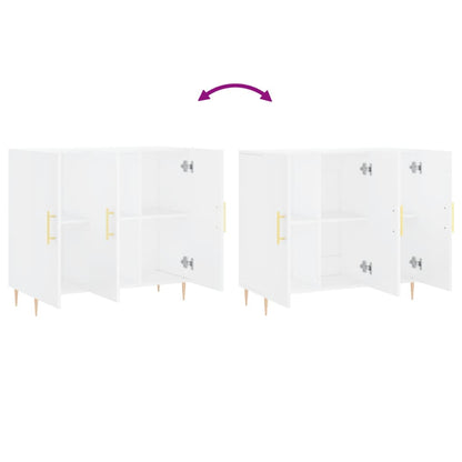 Sideboard White 90x34x80 cm Engineered Wood