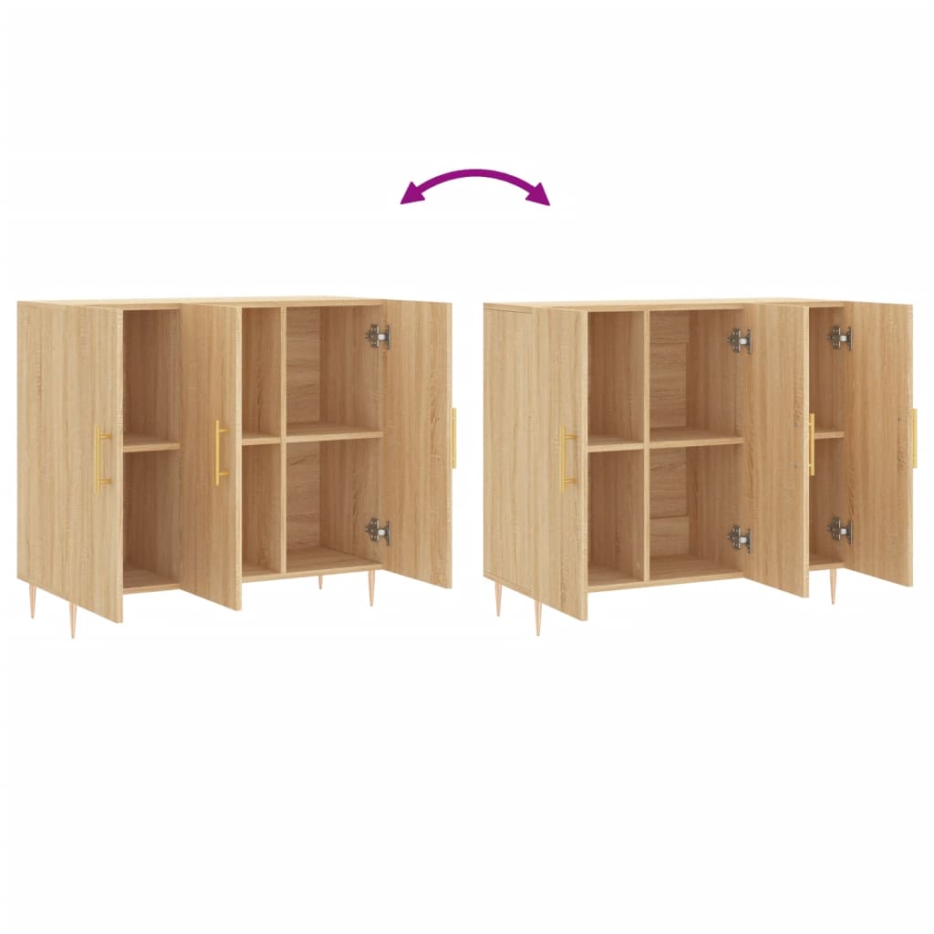 Sideboard Sonoma Oak 90x34x80 cm Engineered Wood