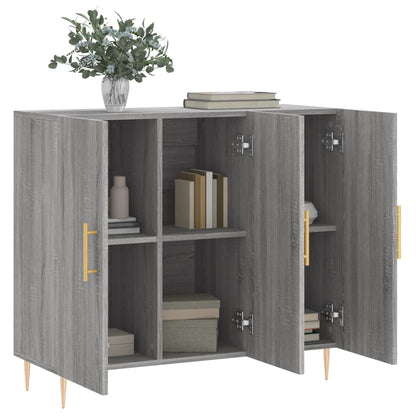 Sideboard Grey Sonoma 90x34x80 cm Engineered Wood