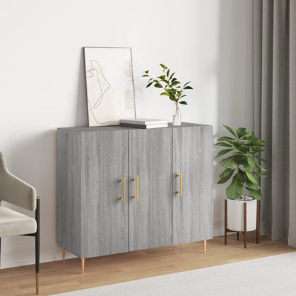 Sideboard Grey Sonoma 90x34x80 cm Engineered Wood