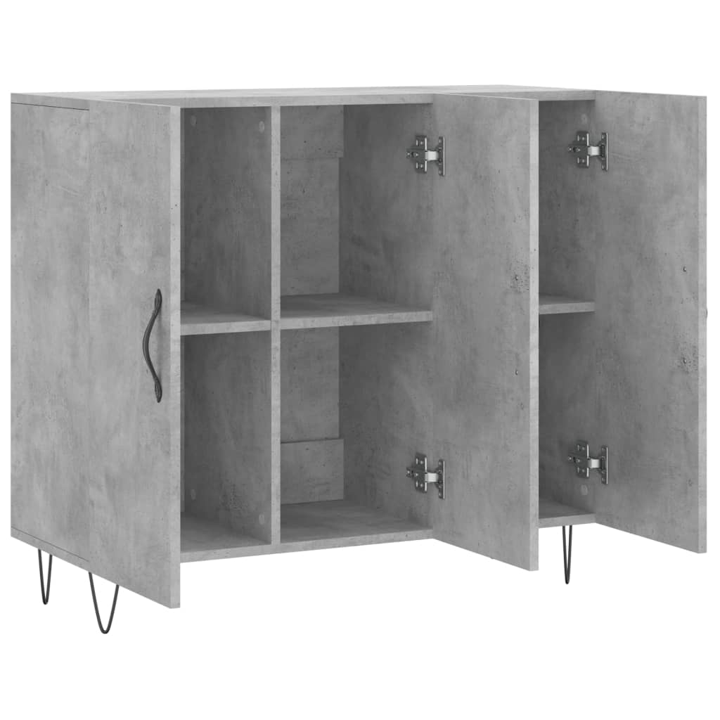 Sideboard Concrete Grey 90x34x80 cm Engineered Wood