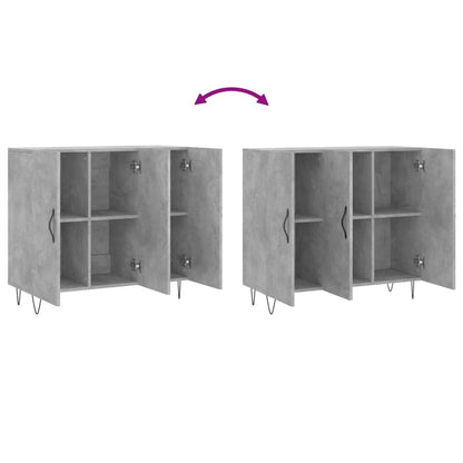 Sideboard Concrete Grey 90x34x80 cm Engineered Wood