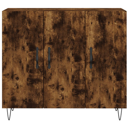 Sideboard Smoked Oak 90x34x80 cm Engineered Wood