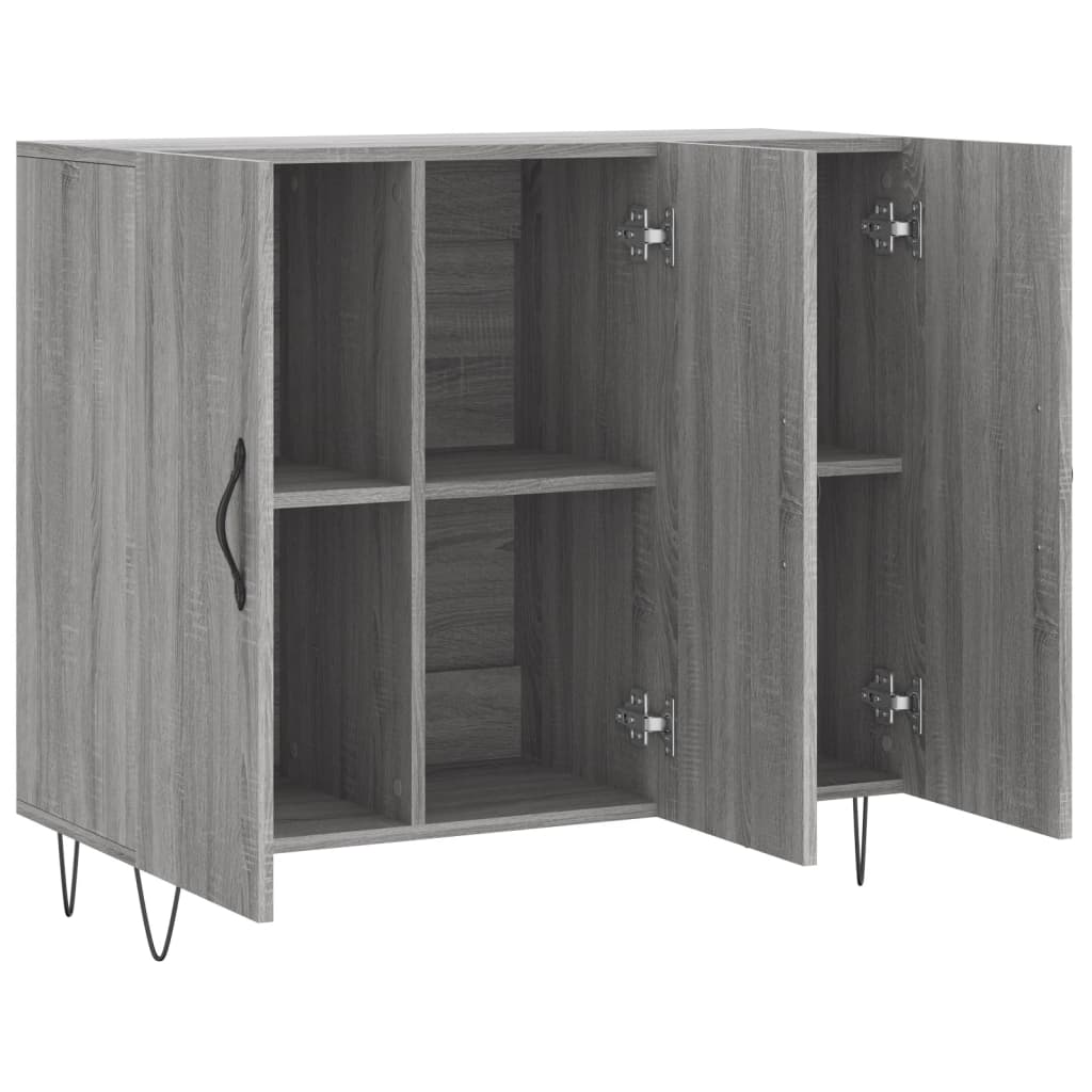 Sideboard Grey Sonoma 90x34x80 cm Engineered Wood