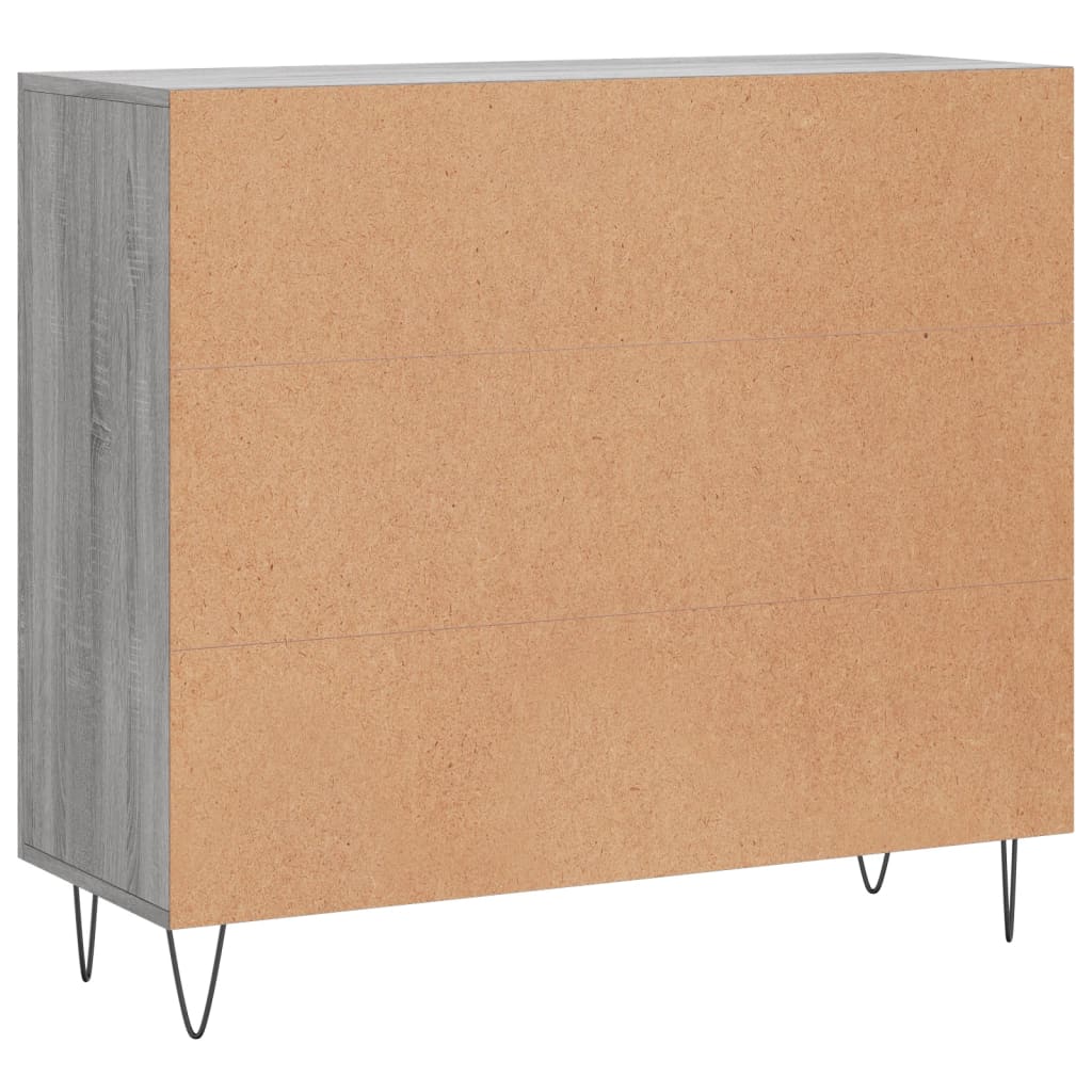 Sideboard Grey Sonoma 90x34x80 cm Engineered Wood