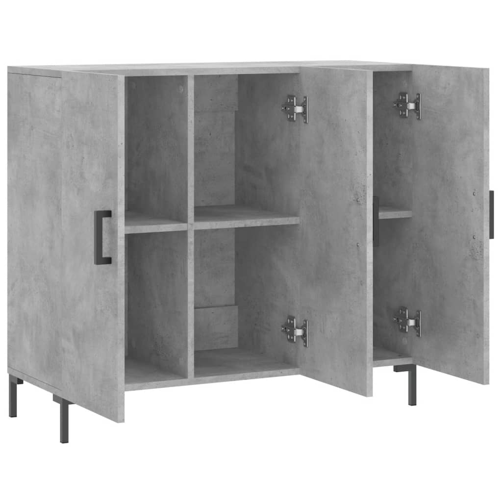 Sideboard Concrete Grey 90x34x80 cm Engineered Wood