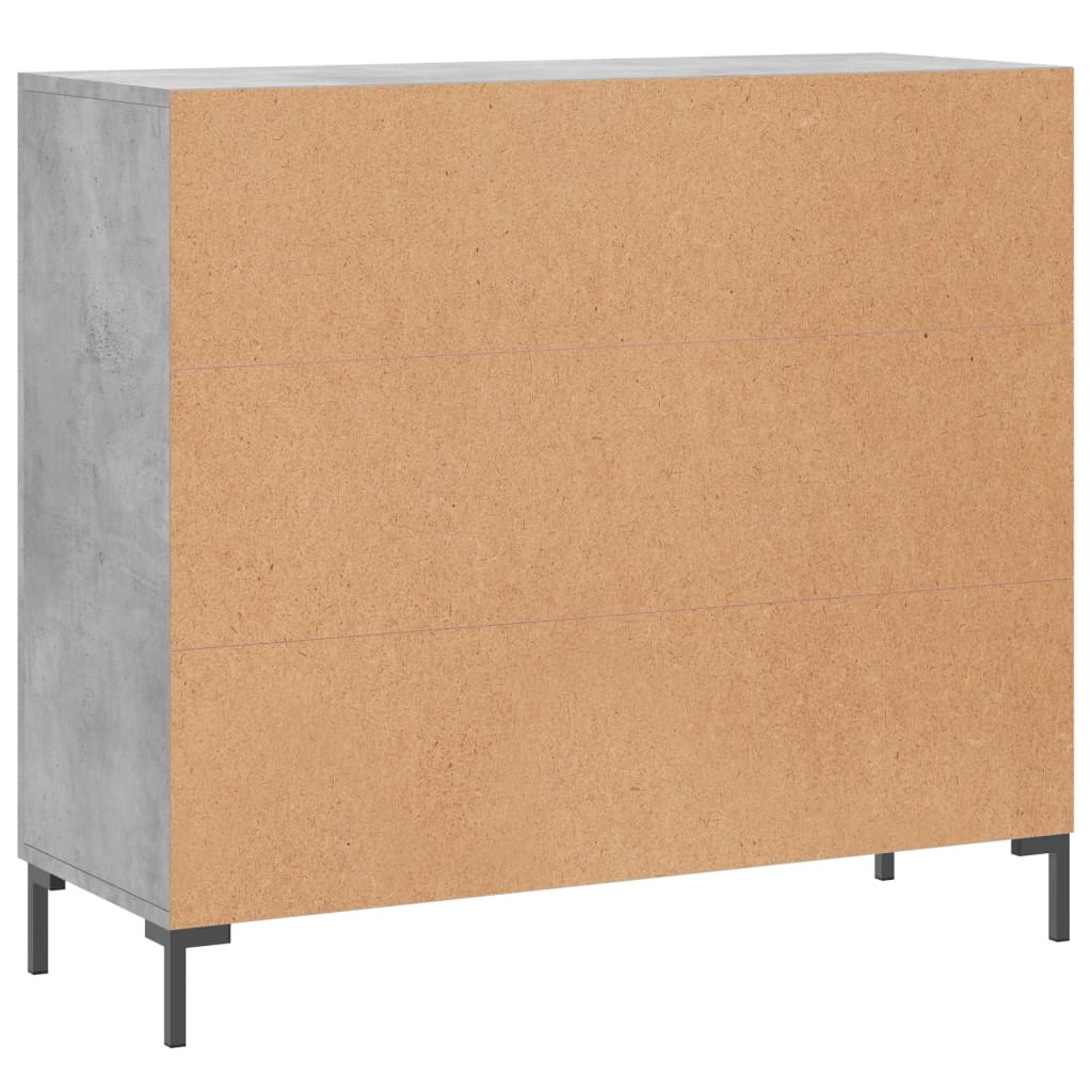 Sideboard Concrete Grey 90x34x80 cm Engineered Wood