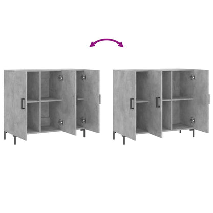 Sideboard Concrete Grey 90x34x80 cm Engineered Wood