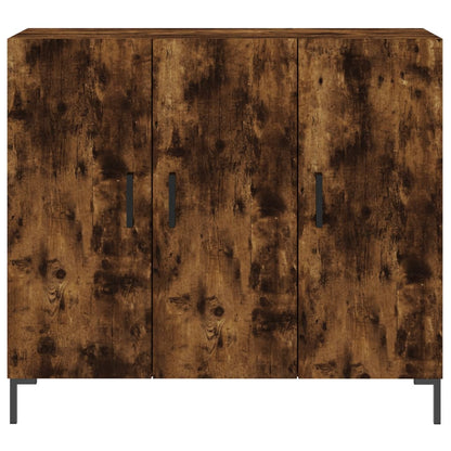 Sideboard Smoked Oak 90x34x80 cm Engineered Wood