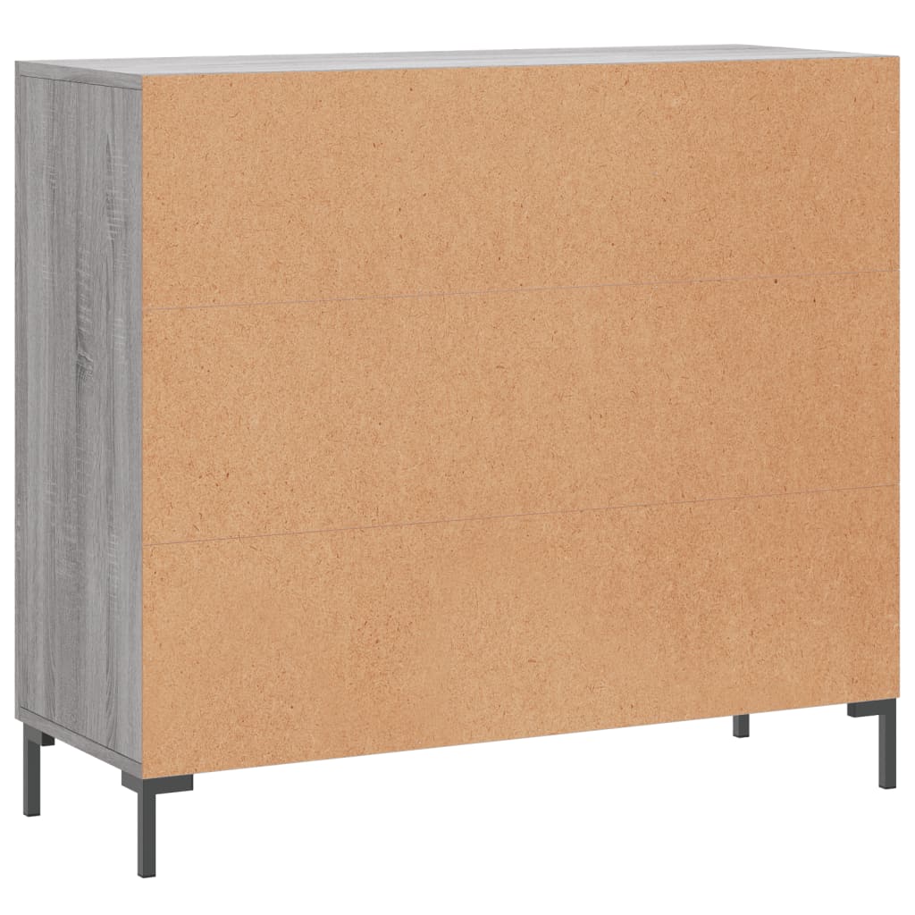 Sideboard Grey Sonoma 90x34x80 cm Engineered Wood