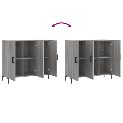 Sideboard Grey Sonoma 90x34x80 cm Engineered Wood