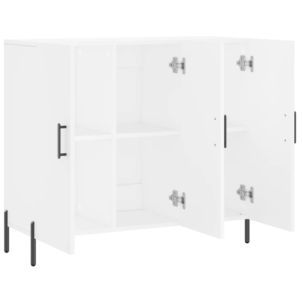 Sideboard White 90x34x80 cm Engineered Wood